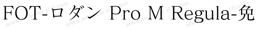 FOT-ロダン Pro M Regula字体转换